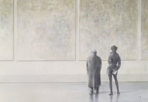 Man en Vrouw in een Kunstgalerij